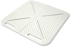 Mammoth X-Mat Foldable Training Mat in beige keeps pets off furniture.