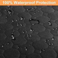 Mancro dog car seat cover nonslip underside keeps protector in place.