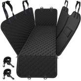 Mancro dog hammock back seat cover shields seats from fur and spills.