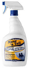 Mane 'n Tail Spray 'n White bottle with foam lather for color refresh