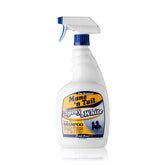 Mane 'n Tail Spray 'n White bottle closeup showing blue toning formula for vibrant color