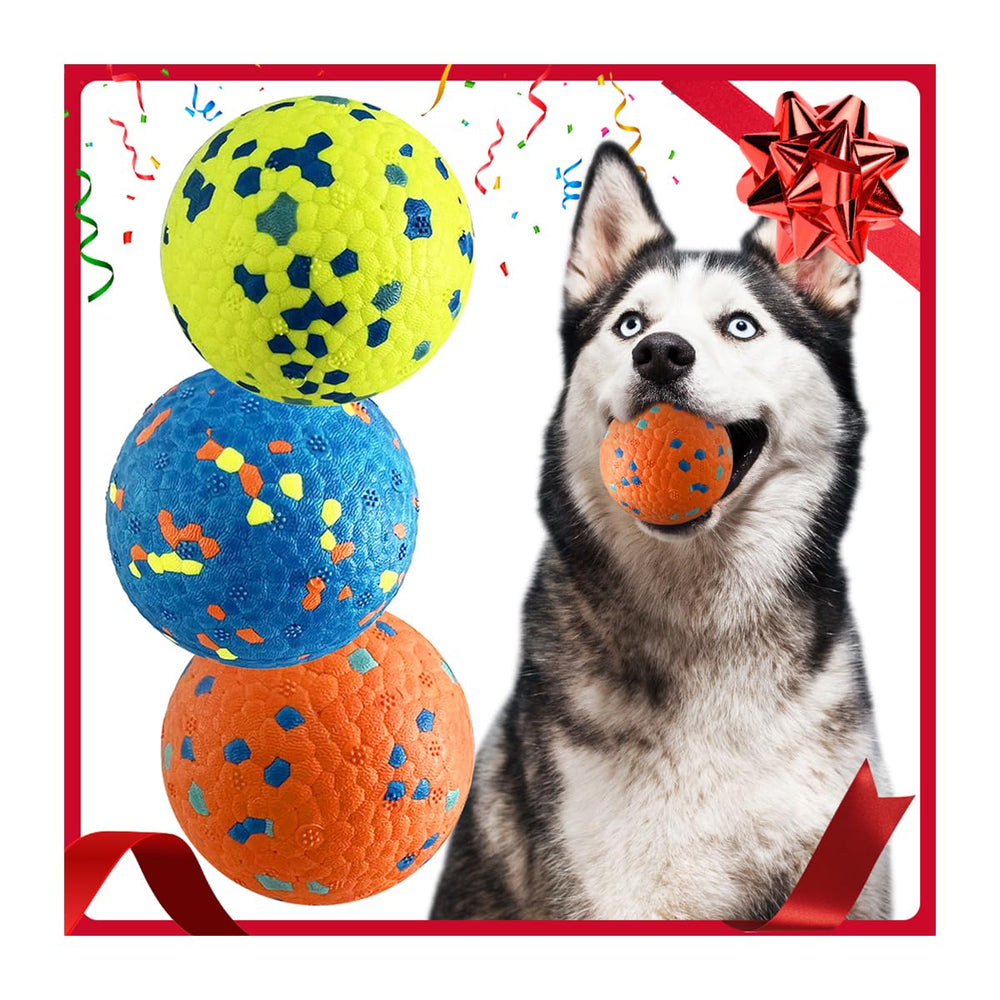 Mankoda durable dog ball for aggressive chewers with high-visibility color.