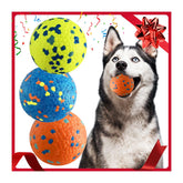 Mankoda durable dog ball for aggressive chewers with high-visibility color.