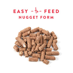 This Manna Pro Apple Probiotic Goat Treat nuggets close-up highlights real ingredients.