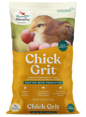 Manna Pro Chick Grit bag front with probiotics for growing poultry digestion.