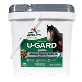 Manna Pro Corta-Flx U-Gard pellets bottle and label; supports easy daily feeding.