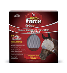 Manna Pro Pro-Force Equine Fly Mask front view, no ears, for comfortable fly protection.
