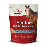 Manna Pro Senior Weight Accelerator pellets closeup, highlighting high-fat energy support