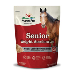 Manna Pro Senior Weight Accelerator pellets closeup, highlighting high-fat energy support