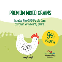 Manna Pro Sunflower Mix Up in a bowl demonstrates foraging-friendly grain variety.