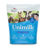 Manna Pro UniMilk packaging shows versatile multi-species nutrition for young livestock