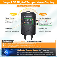MantaMaze heater's explosion-proof quartz tubes for safe, even heating.
