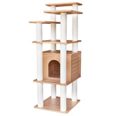 MAOHEGOU 62-inch cat tree offers elevated outdoor and indoor viewing for curious cats.