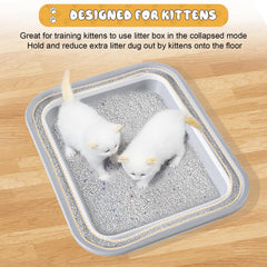 Maohegou litter moat reduces litter scatter and floor mess.