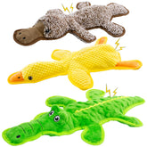 MAOOOOB crocodile no-stuffing dog toy for safe chewing and interactive play.