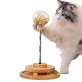 Marchul Cat Puzzle Feeder with a wooden ball for slow feeding and enrichment.