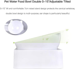 Marchul feeding mat under bowls catches spills and protects floors.