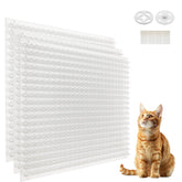 Mardili scat mat spikes 12-pack placed on sofa to deter cats.