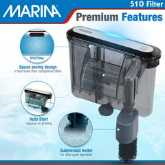 Marina S10 Power Filter cartridges close-up showing bio media