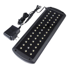 Marineland LED Aquarium Light with glass canopy and rubber feet for stability.
