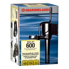 Marineland Maxi-Jet 600 Pro pump in aquarium setup demonstrating 3-in-1 versatility