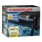 Marineland Penguin Bio-Wheel Power Filter back view shows compact design for small tanks.