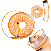 Mariyago inflatable dog cone with outer cover offering extended anti-licking coverage.
