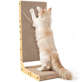 Markarbarka 27.6 inch scratcher, side view, stable wall-mount design for energetic cats.