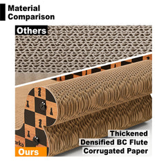 Markarbarka reversible scratching pad house offers extended use and cozy retreat.