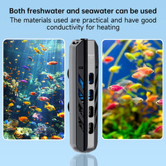 Marpros 50W submersible heater installed in a tidy 5-10 gallon tank