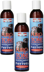 Marshall Furo Tone bottle pour showing easy ferret supplementation for skin comfort and coat vitality