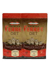 Marshall Premium Ferret Diet Food 4lb bag packaging, convenient two-pack option for households.