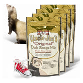 Marshall Uncle Jim's DUK Soup Mix for Ferrets – four-pack bags ready for digestive support.
