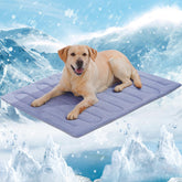MARUNDA dog cooling mat blue top view for instant pet cooling