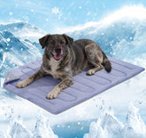 MARUNDA cooling mat ocean blue shows cooling surface for instant relief for pets.