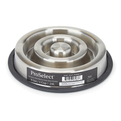 Master Grooming Tools ProSelect slow feeder small, stainless steel, helps control portions during meals.