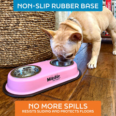 Master Pet Supply compact two-in-one feeding station for small dogs and cats