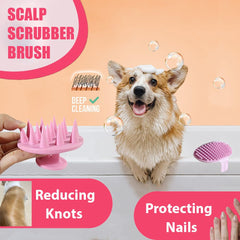 MASTER QUEEN scalp scrubber brush deep cleans and removes loose hair.