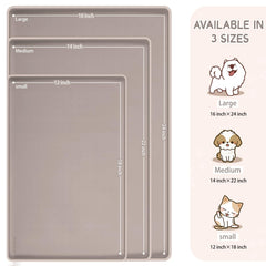 MateeyLife anti-slip dog bowl mat keeps bowls steady during meals.