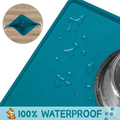 Dishwasher-safe pet mat cleans quickly after lively feeding sessions