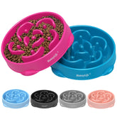 MateeyLife large slow feeder puzzle bowl in purple promotes slower, mindful eating.