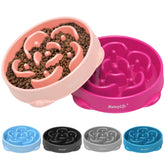 MateeyLife large slow feeder dog bowl left view for controlled meals.