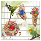 Matutinus parakeet foraging toy hanging in cage for enrichment