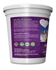 Pure Krill Joy soft chews close-up, tasty texture for healthier looking skin and coat.
