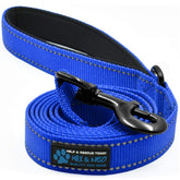 Max and Neo Reflective Nylon Dog Leash in blue for durable daily walks.