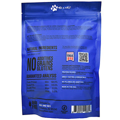 Max and Neo single-ingredient bison liver label, simple ingredients for dogs.
