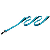Max and Neo triple handle traffic dog leash in teal for comfortable city walks.