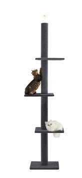 Max & Marlow cat tree extending floor to ceiling for tall indoor cats with a commanding perch