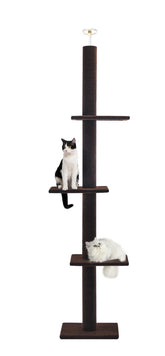 Max & Marlow floor-to-ceiling cat tree with multiple platforms for elevated viewing and play
