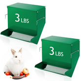 Maxcheck rabbit feeder with lid and mesh bottom for clean, dry pellets.